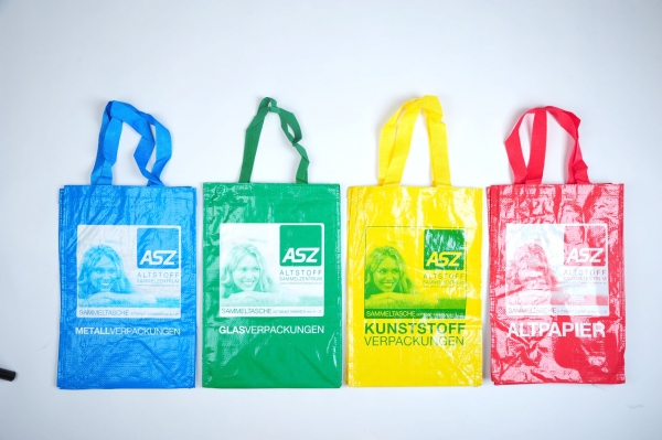 Kunststofftaschen für Mülltrennsystem